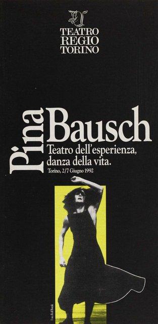 Brochure for “Iphigenie auf Tauris” by Pina Bausch with Tanztheater Wuppertal in in Turin, 06/05/1992 – 06/07/1992