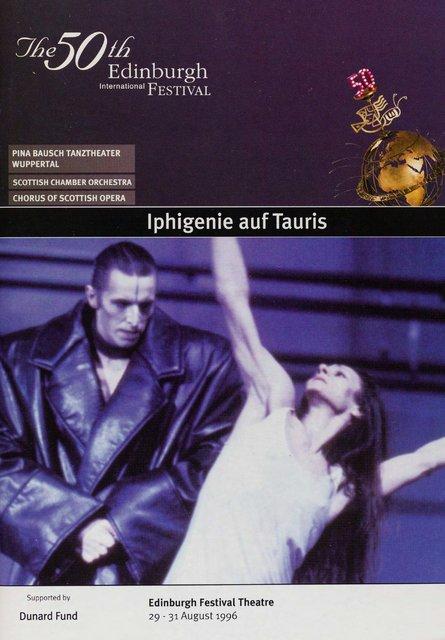 Programme pour « Iphigenie auf Tauris » de Pina Bausch avec Tanztheater Wuppertal à Édimbourg, 29 août 1996 – 31 août 1996
