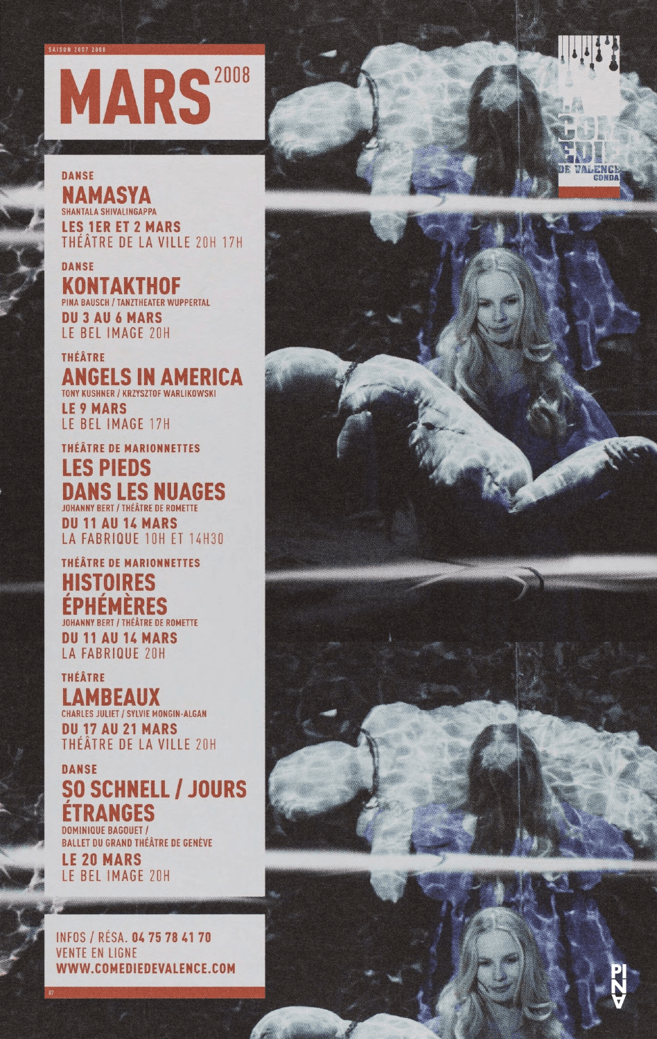 Prospectus pour « Kontakthof. Avec des dames et messieurs de plus de 65 ans » de Pina Bausch avec Kontakthof-Ensemble Damen und Herren ab ´65 à Valence, 3 mars 2008 – 6 mars 2008