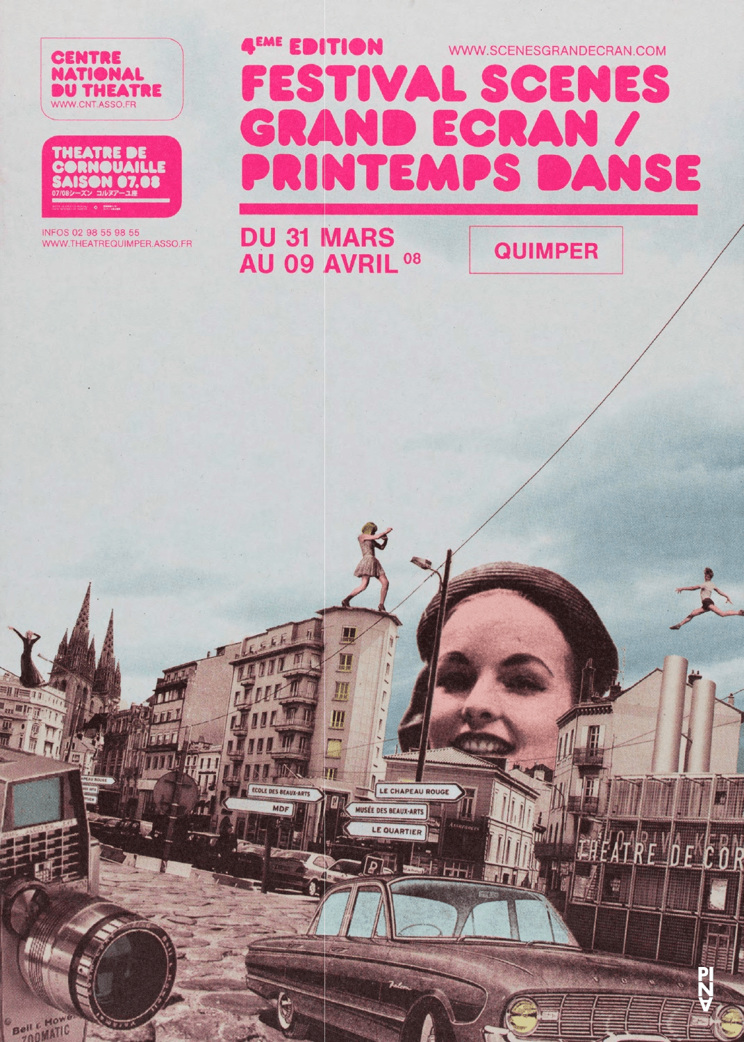 Evening leaflet for “Kontakthof. With Ladies and Gentlemen over 65” by Pina Bausch with Kontakthof-Ensemble Damen und Herren ab ´65 in in Quimper, 05/02/2008 – 05/03/2008