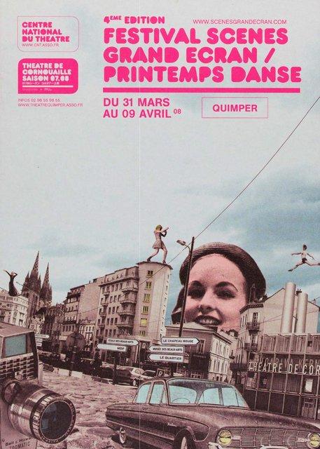 Evening leaflet for “Kontakthof. With Ladies and Gentlemen over 65” by Pina Bausch with Kontakthof-Ensemble Damen und Herren ab ´65 in in Quimper, 05/02/2008 – 05/03/2008