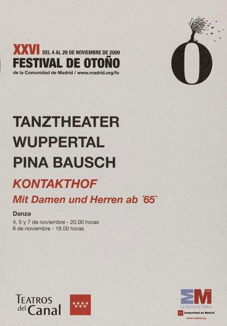 Booklet for “Kontakthof. With Ladies and Gentlemen over 65” by Pina Bausch with Kontakthof-Ensemble Damen und Herren ab ´65 in in Madrid, 11/04/2009 – 11/08/2009