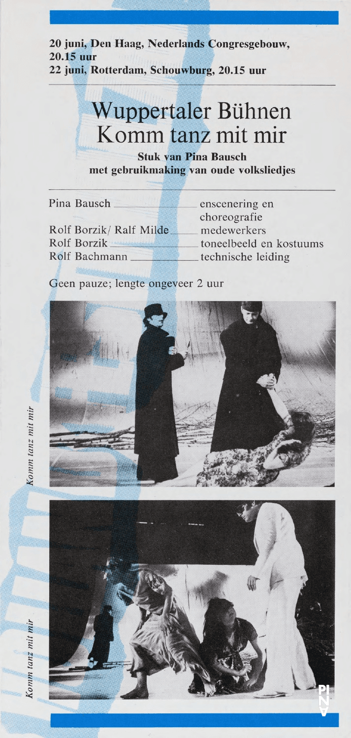 Booklet for “Come Dance With Me” by Pina Bausch with Tanztheater Wuppertal in in Den Haag and Rotterdam, 06/20/1978 – 06/22/1978