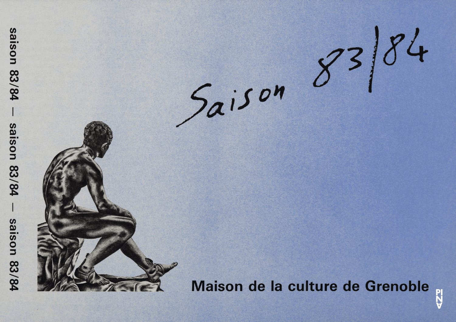 Programme de la saison pour « Komm tanz mit mir » de Pina Bausch avec Tanztheater Wuppertal à Grenoble, 9 fév. 1984 – 11 fév. 1984