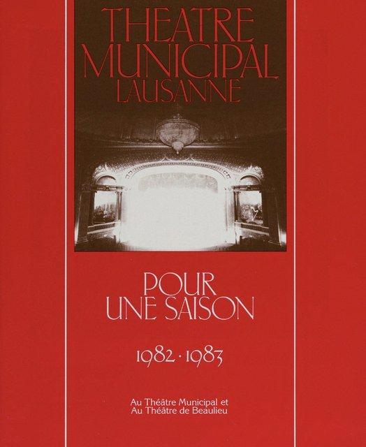 Booklet for “Kontakthof” by Pina Bausch with Tanztheater Wuppertal in in Lausanne, Feb. 24, 1983
