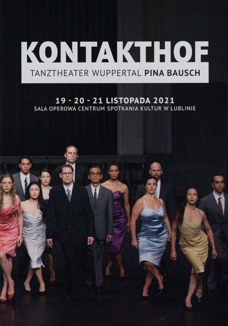 Programme pour « Kontakthof » de Pina Bausch avec Tanztheater Wuppertal à Lublin, 19 nov. 2021 – 21 nov. 2021