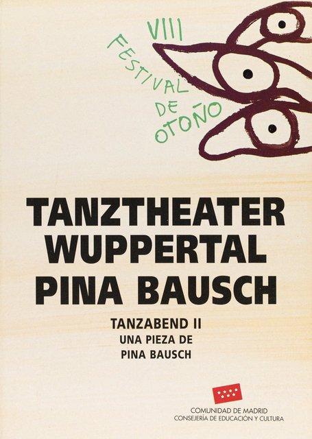 Programme pour « Tanzabend II » de Pina Bausch avec Tanztheater Wuppertal à Madrid, 31 oct. 1991 – 5 nov. 1991