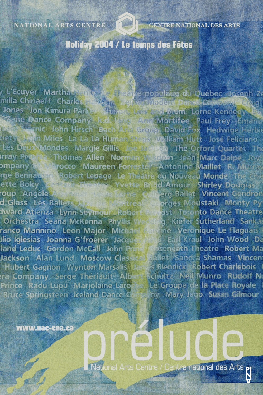 Booklet for “Masurca Fogo” by Pina Bausch with Tanztheater Wuppertal in in Ottawa, 11/26/2004 – 11/27/2004