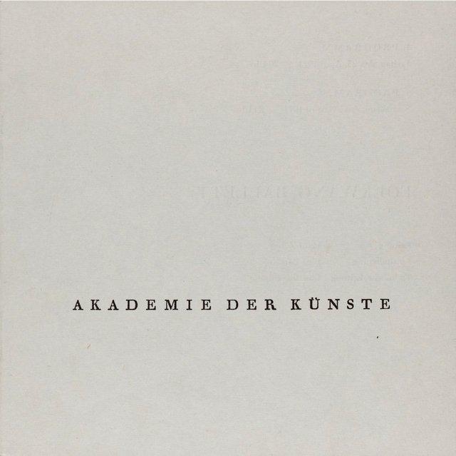 Booklet for “Nachnull (After Zero)” and “Im Wind der Zeit” by Pina Bausch with Folkwangballett, “Songs of Encounter” by Lucas Hoving with Folkwangballett, “Poème dansé”, “Metamorphose” and “Recueil” by Jean Cébron with Folkwangballett and “575 Riverside-Drive” by Anna Mittelholzer with Jean Cébron – Pina Bausch in in Berlin, 04/23/1971 – 04/24/1971