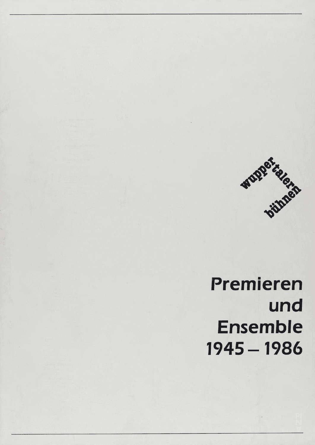 Statistique pour « Tannhäuser Bacchanal » de Pina Bausch avec Folkwangballett, « Fritz », « Iphigenie auf Tauris », « Ich bring dich um die Ecke… », « Adagio – Five Songs by Gustav Mahler », « Orpheus und Eurydike » et autres de Pina Bausch avec Tanztheater Wuppertal et « Les Sept Péchés capitaux » de Pina Bausch avec Sinfonieorchester Wuppertal et Tanztheater Wuppertal à Wuppertal, 12 mars 1972 – 14 mai 1986