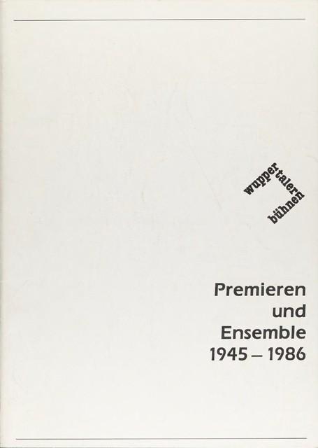 Statistique pour « Tannhäuser Bacchanal » de Pina Bausch avec Folkwangballett, « La table verte » et « Gross-Stadt » de Kurt Jooss avec Tanztheater Wuppertal, « Rodeo » de Agnes de Mille avec Tanztheater Wuppertal et autres à Wuppertal, 12 mars 1972 – 14 mai 1986