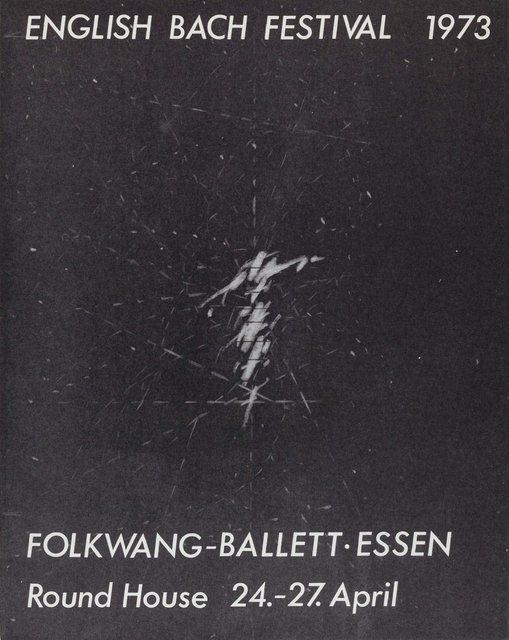 Booklet for “Recueil” by Jean Cébron with Folkwangballett, “Nachnull (After Zero)”, “Wiegenlied”, “Aktionen für Tänzer” and “Im Wind der Zeit” by Pina Bausch with Folkwangballett and “Mid-day Rituales” by Gigi-Georghe Caciuléanu with Folkwangballett in in London, 04/24/1973 – 04/27/1973