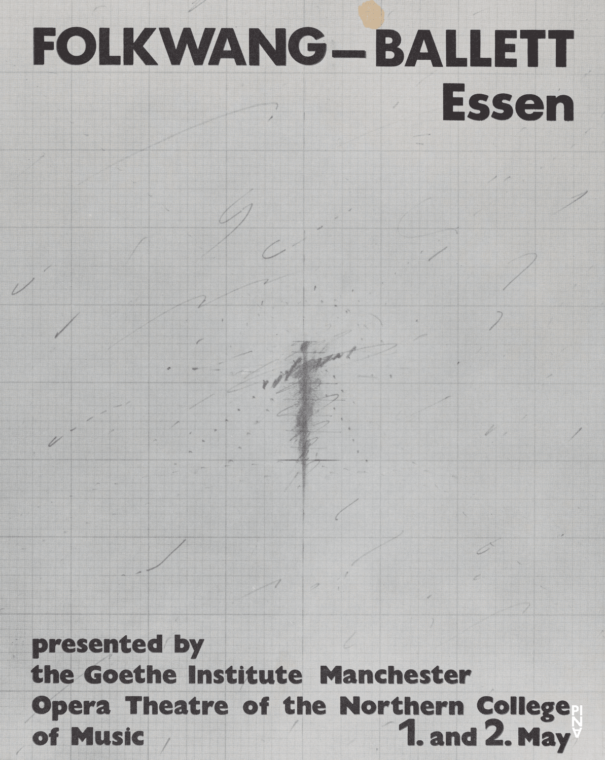 Booklet for “Nachnull (After Zero)”, “Im Wind der Zeit”, “Wiegenlied” and “Aktionen für Tänzer” by Pina Bausch with Folkwangballett, “Recueil” by Jean Cébron with Folkwangballett and “Mid-day Rituales” by Gigi-Georghe Caciuléanu with Folkwangballett in in Manchester, 05/01/1973 – 05/02/1973