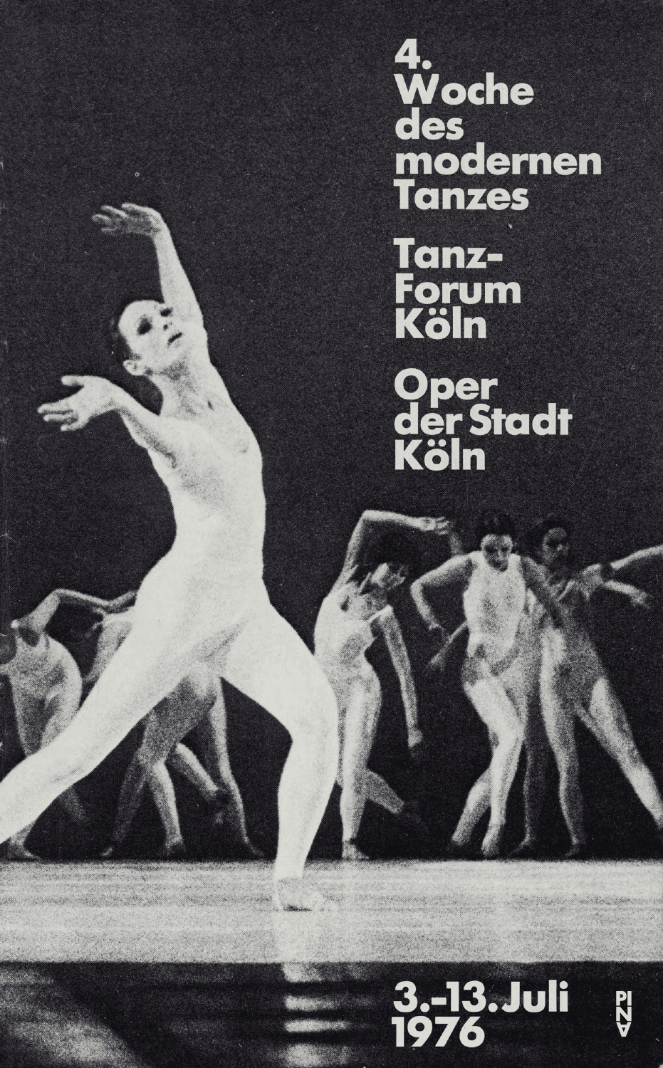 Season programme for “The Rite of Spring”, “Wind From West” and “The Second Spring” by Pina Bausch with Tanztheater Wuppertal in in Cologne, July 8, 1976