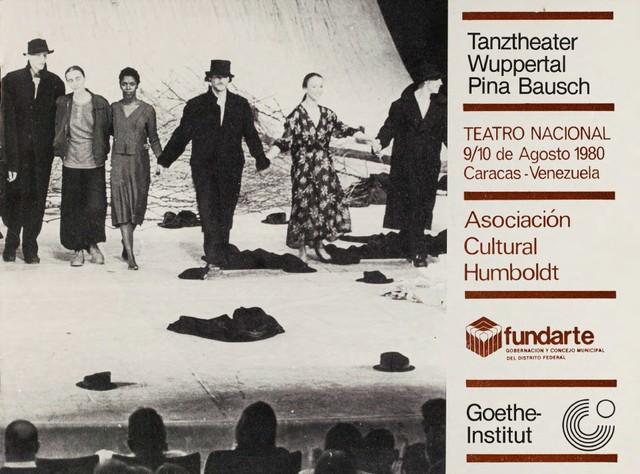 Programme pour « Café Müller », « Le Sacre du printemps », « Der zweite Frühling » et « Kontakthof » de Pina Bausch à Caracas, 9 août 1980 – 10 août 1980