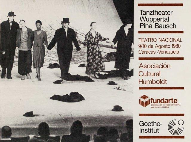 Programme pour « Café Müller », « Le Sacre du printemps », « Der zweite Frühling » et « Kontakthof » de Pina Bausch avec Tanztheater Wuppertal à Caracas, 9 août 1980 – 10 août 1980