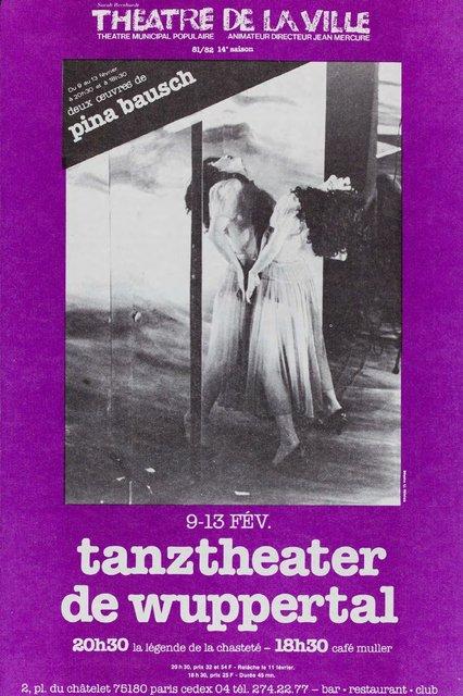 Booklet for “Café Müller” and “Keuschheitslegende (Legend of Chastity)” by Pina Bausch with Tanztheater Wuppertal in in Paris, 02/09/1982 – 02/13/1982