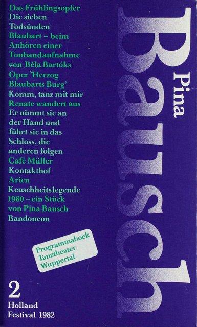 Booklet for “Walzer” by Pina Bausch with Tanztheater Wuppertal in in Amsterdam, 06/17/1982 – 06/20/1982
