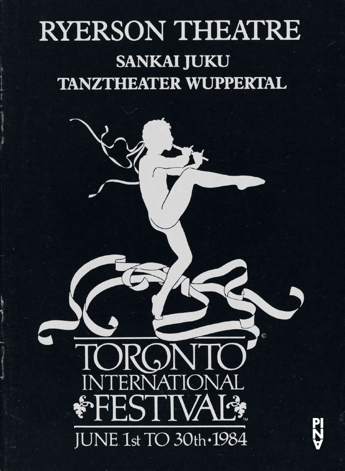 Programme pour « Le Sacre du printemps », « Café Müller » et « 1980 – Une pièce de Pina Bausch » de Pina Bausch avec Tanztheater Wuppertal à Toronto, 26 juin 1984 – 30 juin 1984