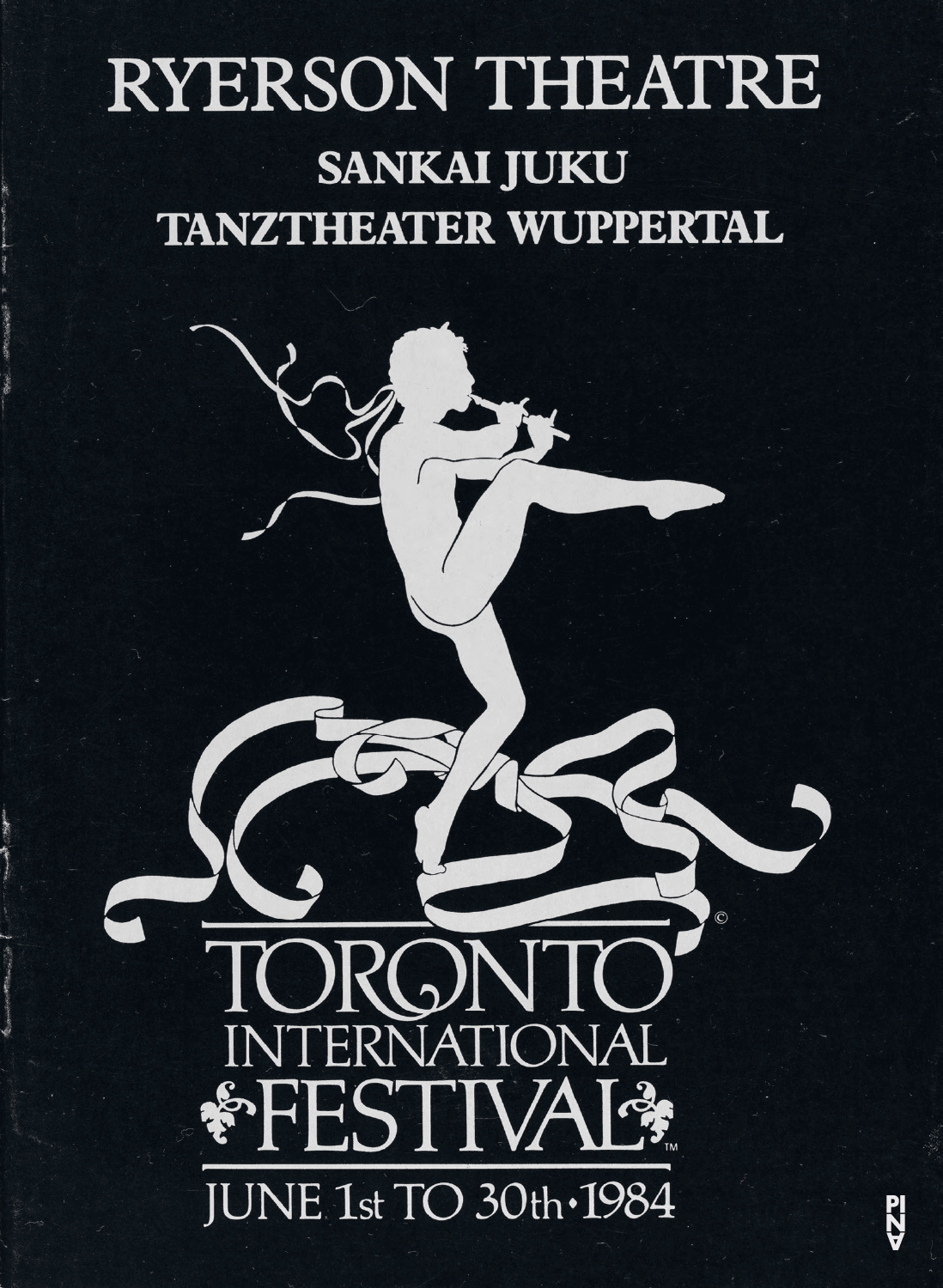 Programmheft zu „Das Frühlingsopfer“, „Café Müller“ und „1980 – Ein Stück von Pina Bausch“ von Pina Bausch mit Tanztheater Wuppertal in Toronto, 26.06.1984–30.06.1984