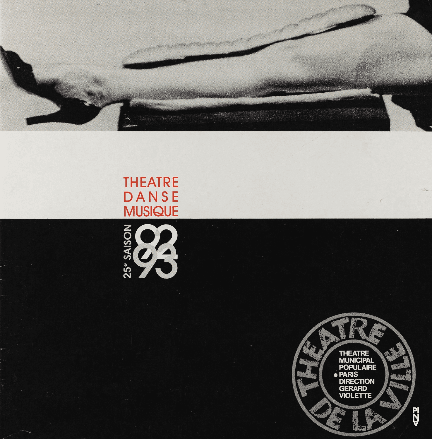 Short term programme for “Tanzabend II”, “Café Müller” and “The Rite of Spring” by Pina Bausch with Tanztheater Wuppertal in in Paris, 06/15/1993 – 06/27/1993