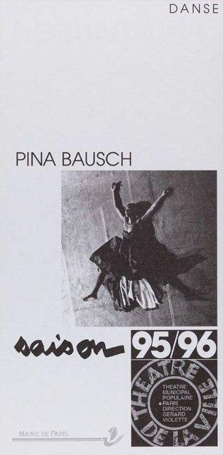 Booklet for “Danzón” and “Kontakthof” by Pina Bausch with Tanztheater Wuppertal in in Paris, 06/12/1996 – 06/30/1996