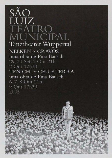 Programme pour « Nelken (Les œillets) » et « Ten Chi » de Pina Bausch avec Tanztheater Wuppertal à Lisbonne, 29 sept. 2005 – 9 oct. 2005