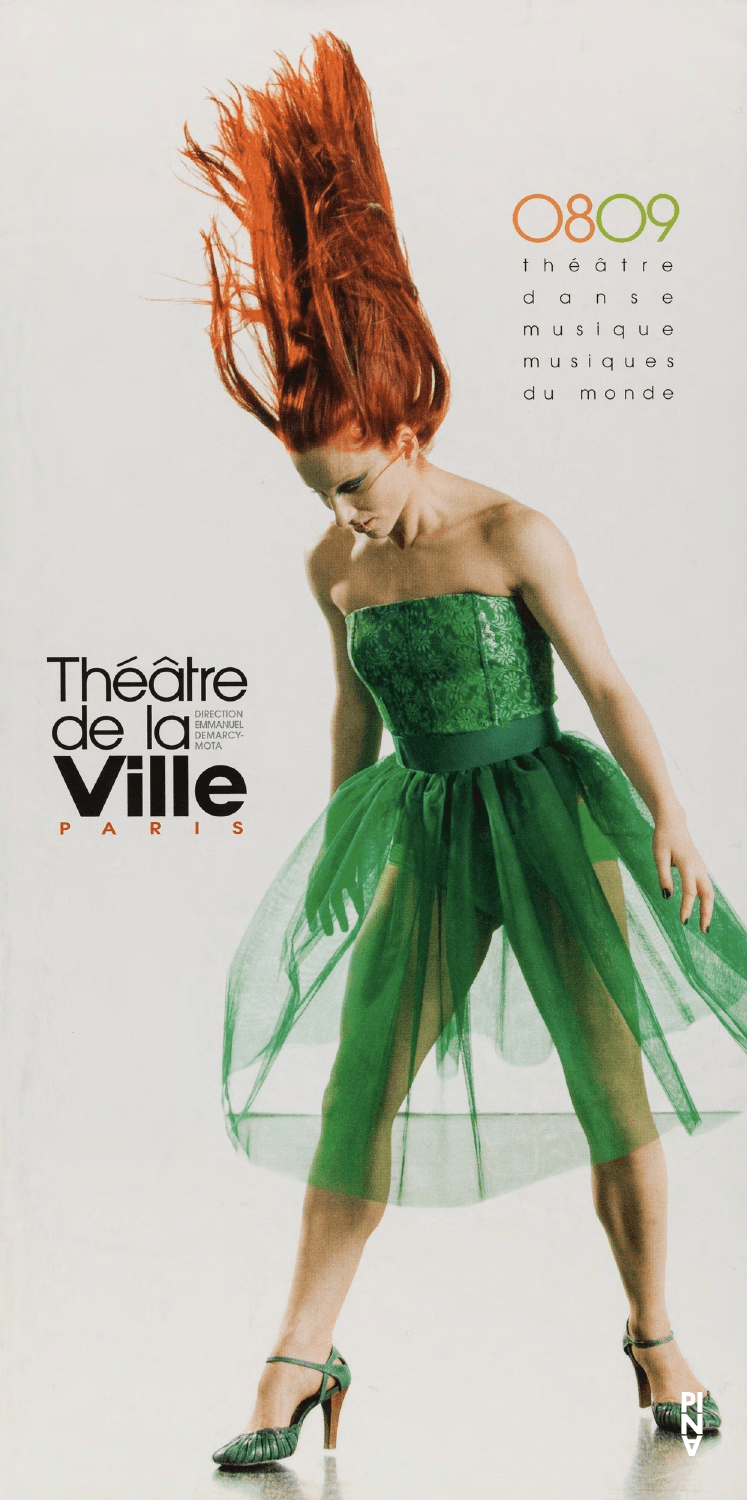 Programme de la saison pour « Wiesenland (Terre verte) » et « 'Sweet Mambo' » de Pina Bausch avec Tanztheater Wuppertal à Paris, 7 jan. 2009 – 29 jan. 2009
