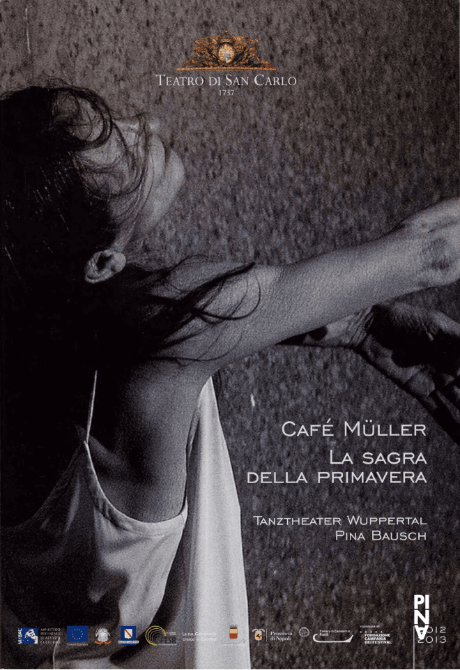Programme pour « Café Müller » et « Le Sacre du printemps » de Pina Bausch avec Tanztheater Wuppertal à Naples, 11 juil. 2013 – 14 juil. 2013