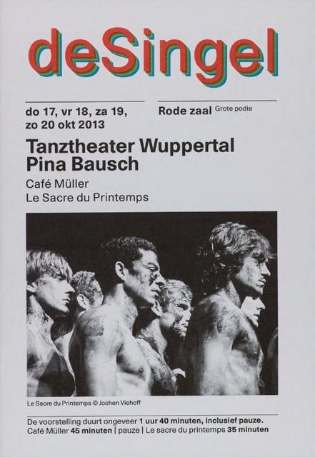 Programme pour « Café Müller » et « Le Sacre du printemps » de Pina Bausch à Anvers, 17 oct. 2013 – 20 oct. 2013