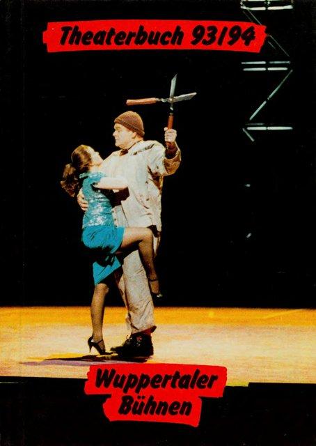 Programme de la saison pour « 1980 – Une pièce de Pina Bausch », « Auf dem Gebirge hat man ein Geschrei gehört (Sur la montagne, on entendit un hurlement) », « Barbe-Bleue. En écoutant un enregistrement sur bande magnétique de l’opéra de Béla Bartók « Le Château de Barbe-Bleue » », « Café Müller », « Iphigenie auf Tauris », « Kontakthof », « Le Sacre du printemps », « Nelken (Les œillets) », « Orpheus und Eurydike », « Palermo Palermo », « Tanzabend II », « Two Cigarettes in the Dark » et « Viktor » de Pina Bausch à Wuppertal, saison 1993/94