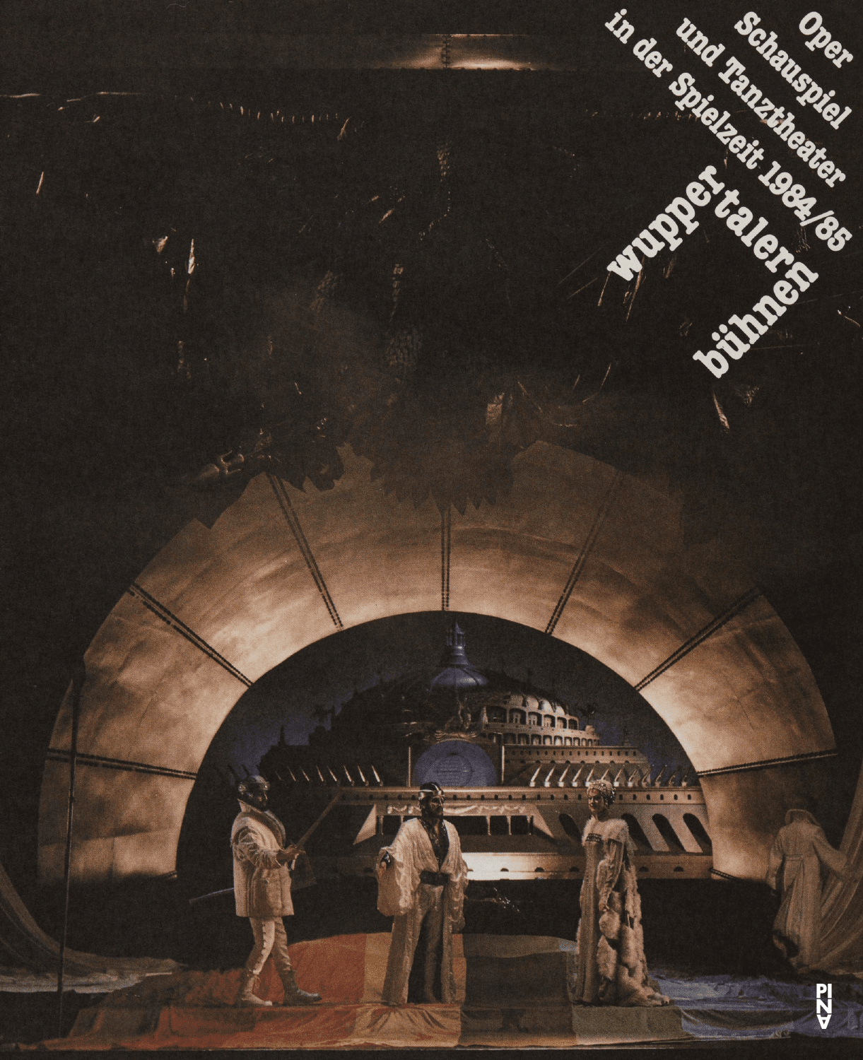 Spielzeitprogramm zu „Auf dem Gebirge hat man ein Geschrei gehört“, „Kontakthof“ und „Renate wandert aus“ von Pina Bausch mit Tanztheater Wuppertal in Wuppertal, 10.10.1984–09.01.1985