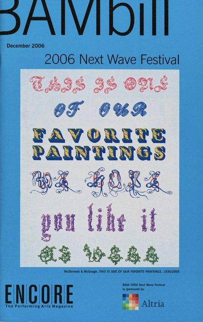 Booklet for “Nefés” by Pina Bausch with Tanztheater Wuppertal in in New York, 12/08/2006 – 12/16/2006