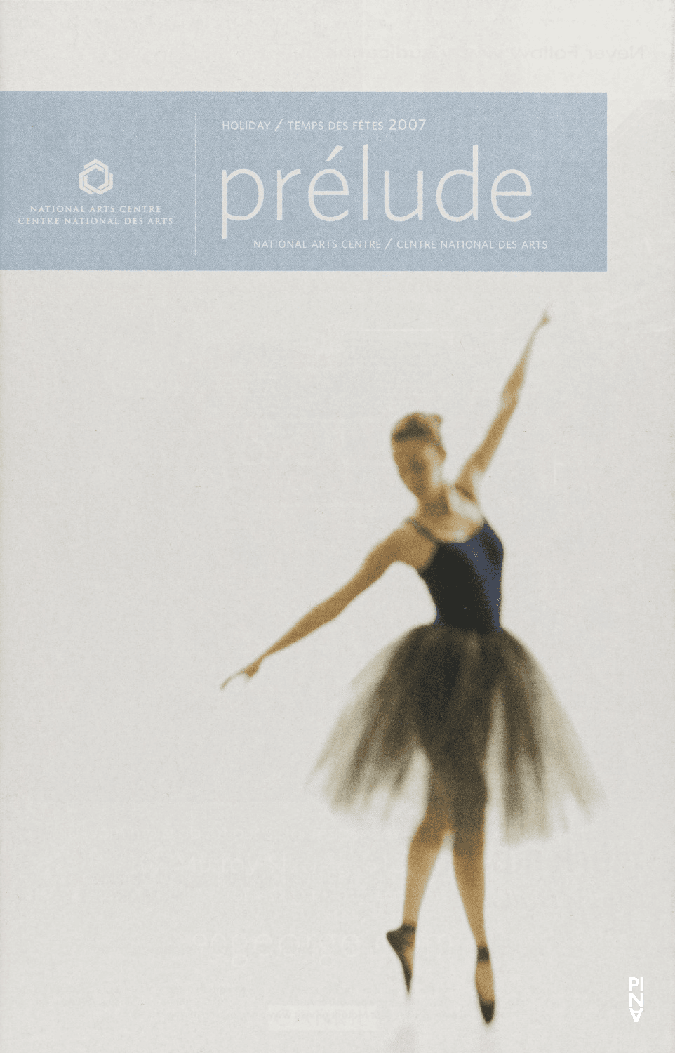 Booklet for “Nefés” by Pina Bausch with Tanztheater Wuppertal in in Ottawa, 11/23/2007 – 11/25/2007