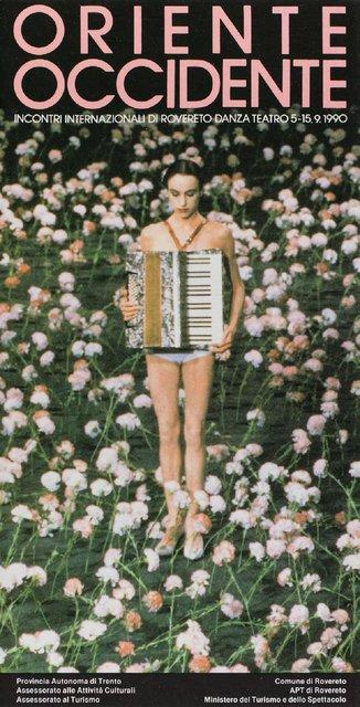 Calendrier des spectacles pour « Nelken (Les œillets) » de Pina Bausch avec Tanztheater Wuppertal à Rovereto, 14 sept. 1990 – 15 sept. 1990