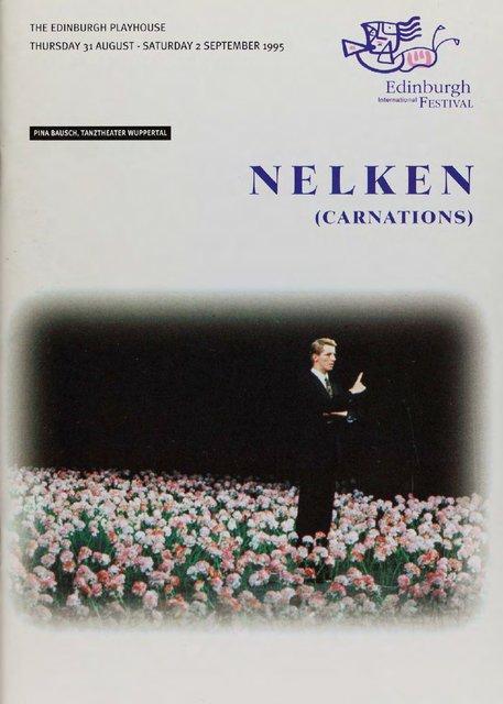 Programme pour « Nelken (Les œillets) » de Pina Bausch avec Tanztheater Wuppertal à Édimbourg, 31 août 1995 – 2 sept. 1995