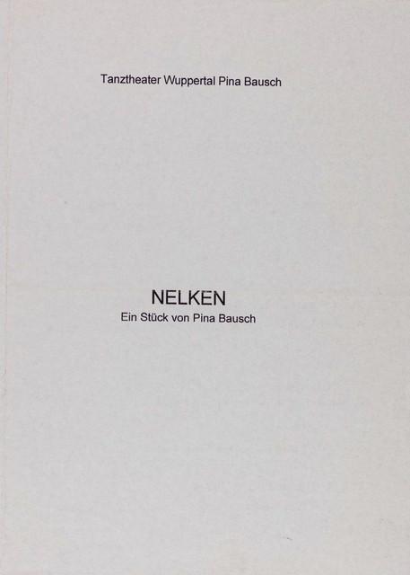 Programme pour « Nelken (Les oeillets) » de Pina Bausch à Wuppertal, 2 oct. 2008 – 5 oct. 2008