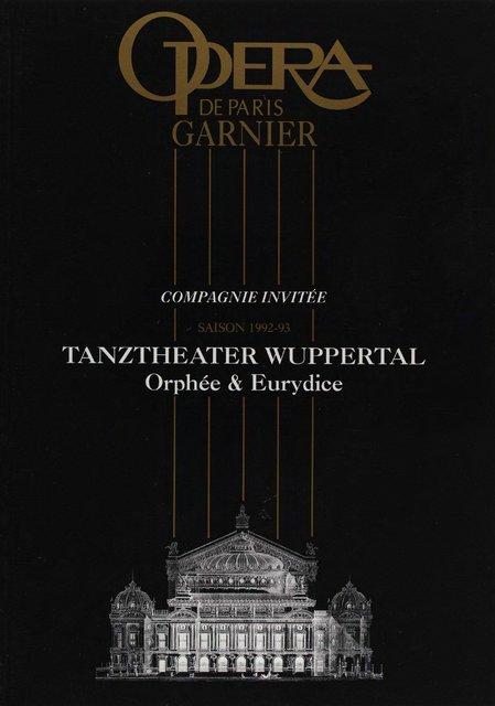 Programme pour « Orpheus und Eurydike » de Pina Bausch avec Tanztheater Wuppertal à Paris, 23 fév. 1993 – 27 fév. 1993