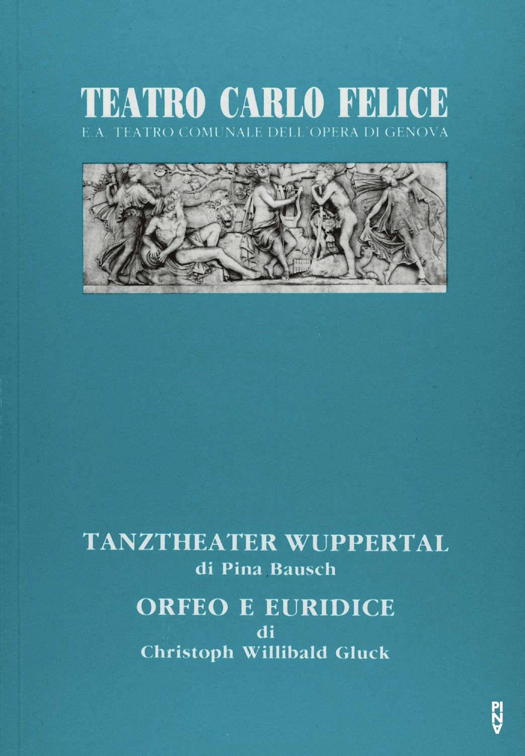 Programmheft zu „Orpheus und Eurydike“ von Pina Bausch mit Tanztheater Wuppertal in Genua, 07.07.1994–10.07.1994