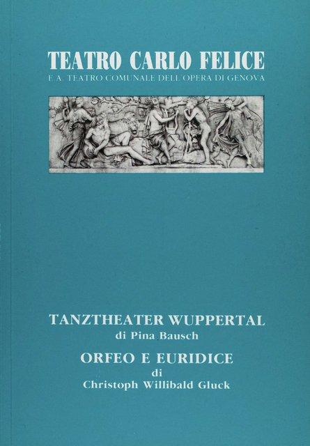 Programmheft zu „Orpheus und Eurydike“ von Pina Bausch mit Tanztheater Wuppertal in Genua, 07.07.1994–10.07.1994