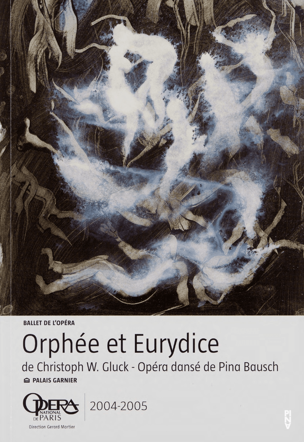Programmheft zu „Orpheus und Eurydike“ von Pina Bausch mit Tanztheater Wuppertal in Paris, 30.05.2005–19.06.2005
