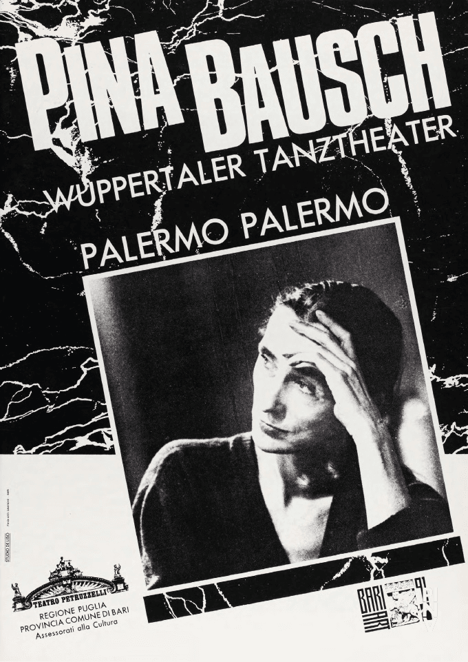 Programme pour « Palermo Palermo » de Pina Bausch avec Tanztheater Wuppertal à Bari, 12 oct. 1990 – 14 oct. 1990