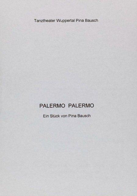 Programme pour « Palermo Palermo » de Pina Bausch avec Tanztheater Wuppertal à Wuppertal, 26 jan. 2005 – 30 jan. 2005