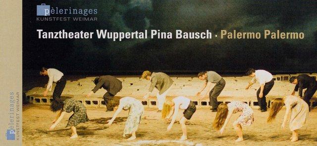 Flyer zu „Palermo Palermo“ von Pina Bausch mit Tanztheater Wuppertal in Weimar, 09.09.2011–10.09.2011