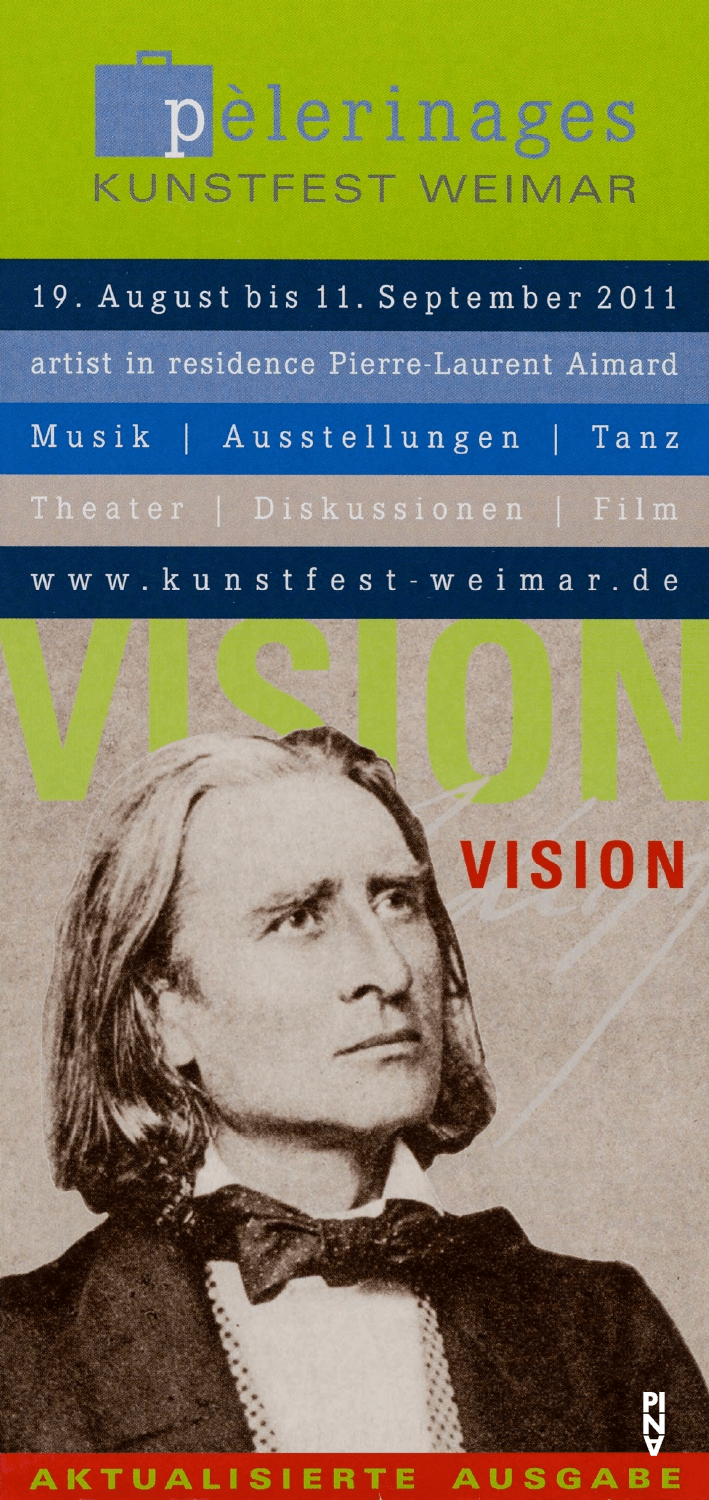 Spielplan zu „Palermo Palermo“ von Pina Bausch mit Tanztheater Wuppertal in Weimar, 09.09.2011–10.09.2011