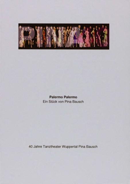 Programme pour « Palermo Palermo » de Pina Bausch à Wuppertal, 5 sept. 2013 – 8 sept. 2013