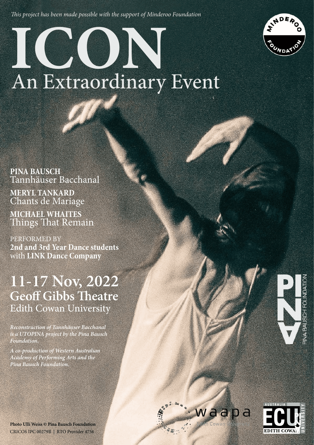 Programme pour « Tannhäuser Bacchanal » de Pina Bausch, 11 novembre 2022