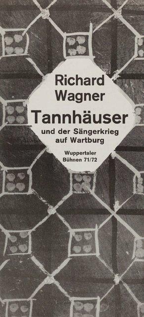 Programme pour « Tannhäuser Bacchanal » de Pina Bausch avec Folkwangballett à Wuppertal, 12 mars 1972