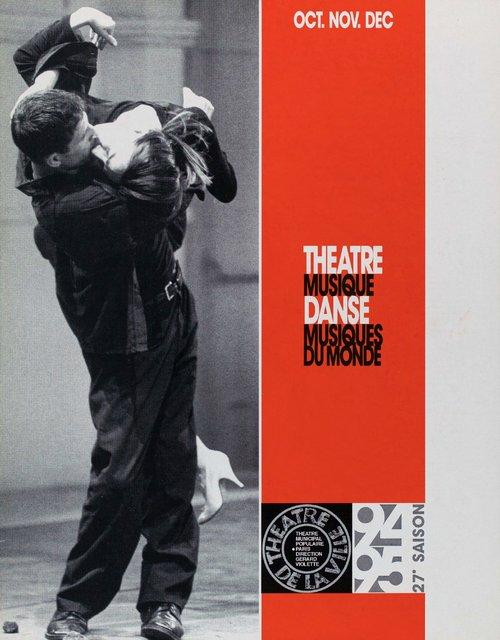 Season programme for “Ein Trauerspiel” by Pina Bausch with Tanztheater Wuppertal in in Paris, 02/08/1995 – 02/19/1995