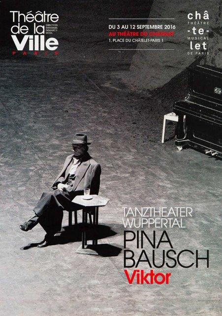 Booklet for “Viktor” by Pina Bausch with Tanztheater Wuppertal in in Paris, 09/03/2016 – 09/12/2016